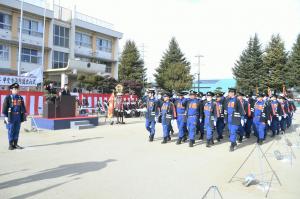 消防団整列の様子