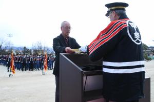 団長から感謝状が贈呈されます