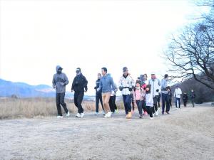 信玄堤を疾走します