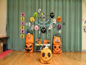 ハロウィンの飾りつけ