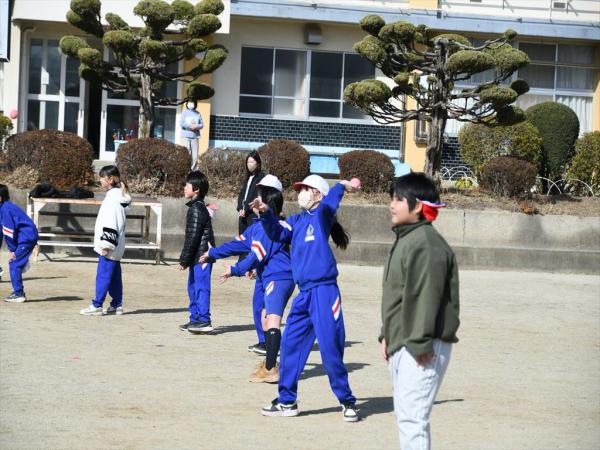 投げる練習の様子