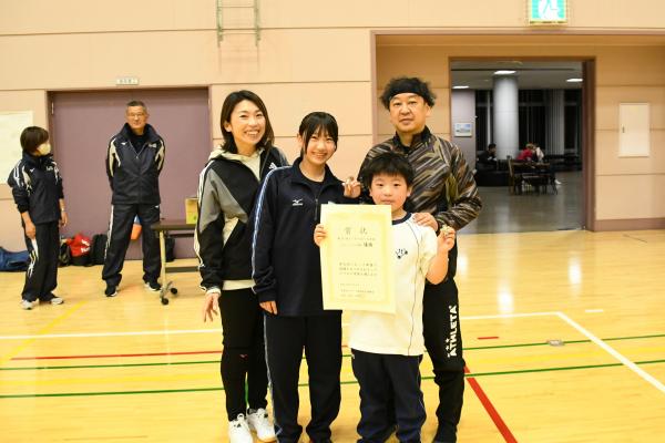 ファミリーの部で優勝した家族