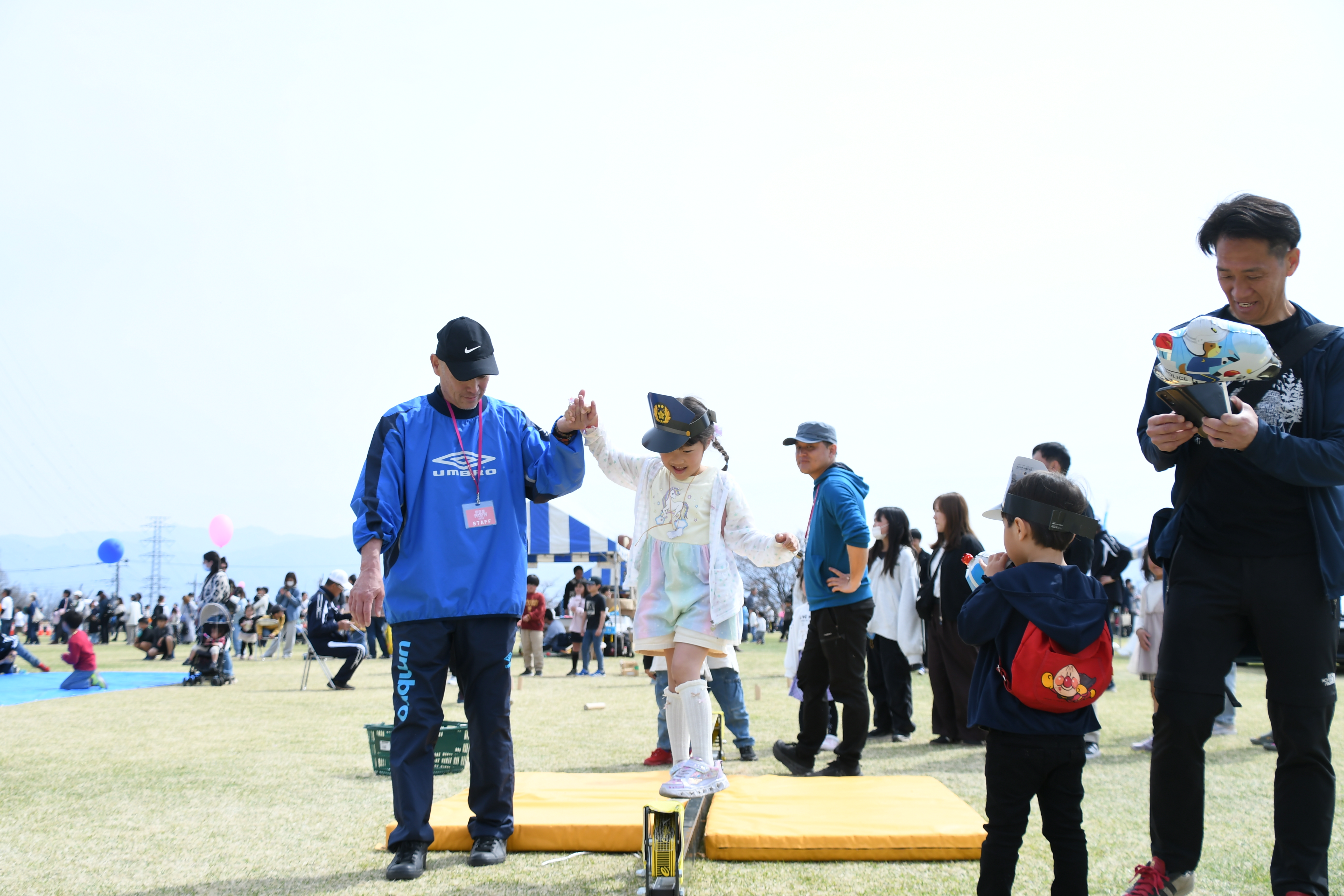 スポーツ体験をする来場者1