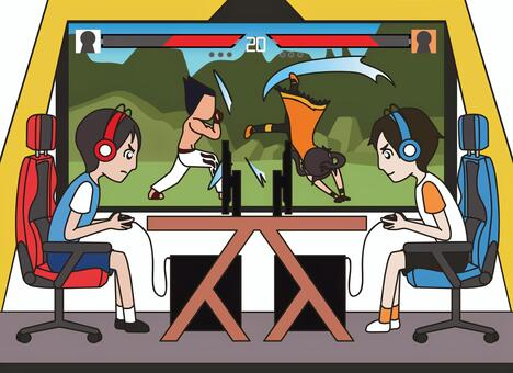 健康ゲーム体験イラスト