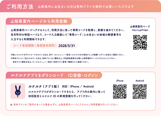 ルナルナの利用方法
