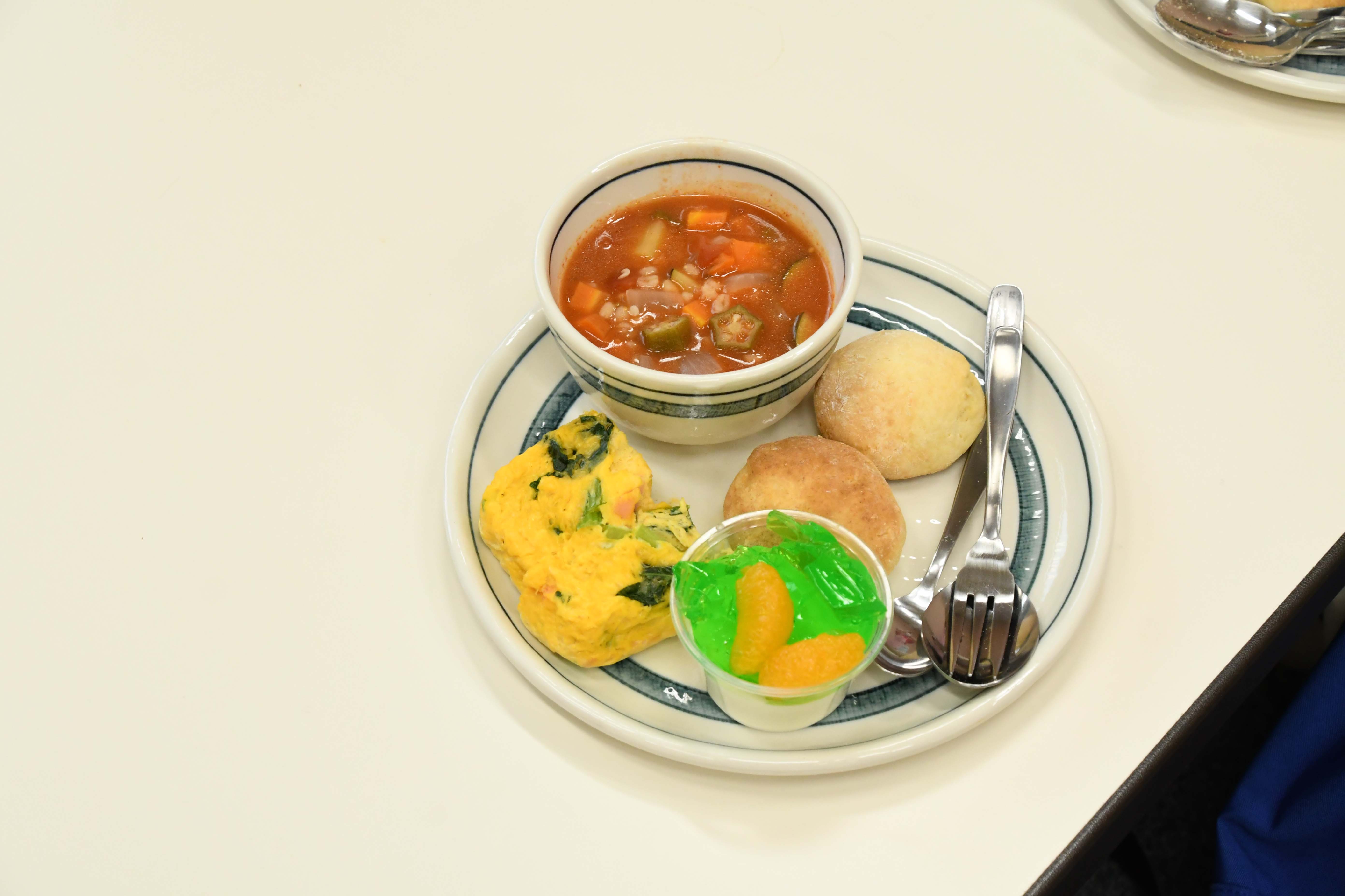 完成した栄養バランスの良い朝食