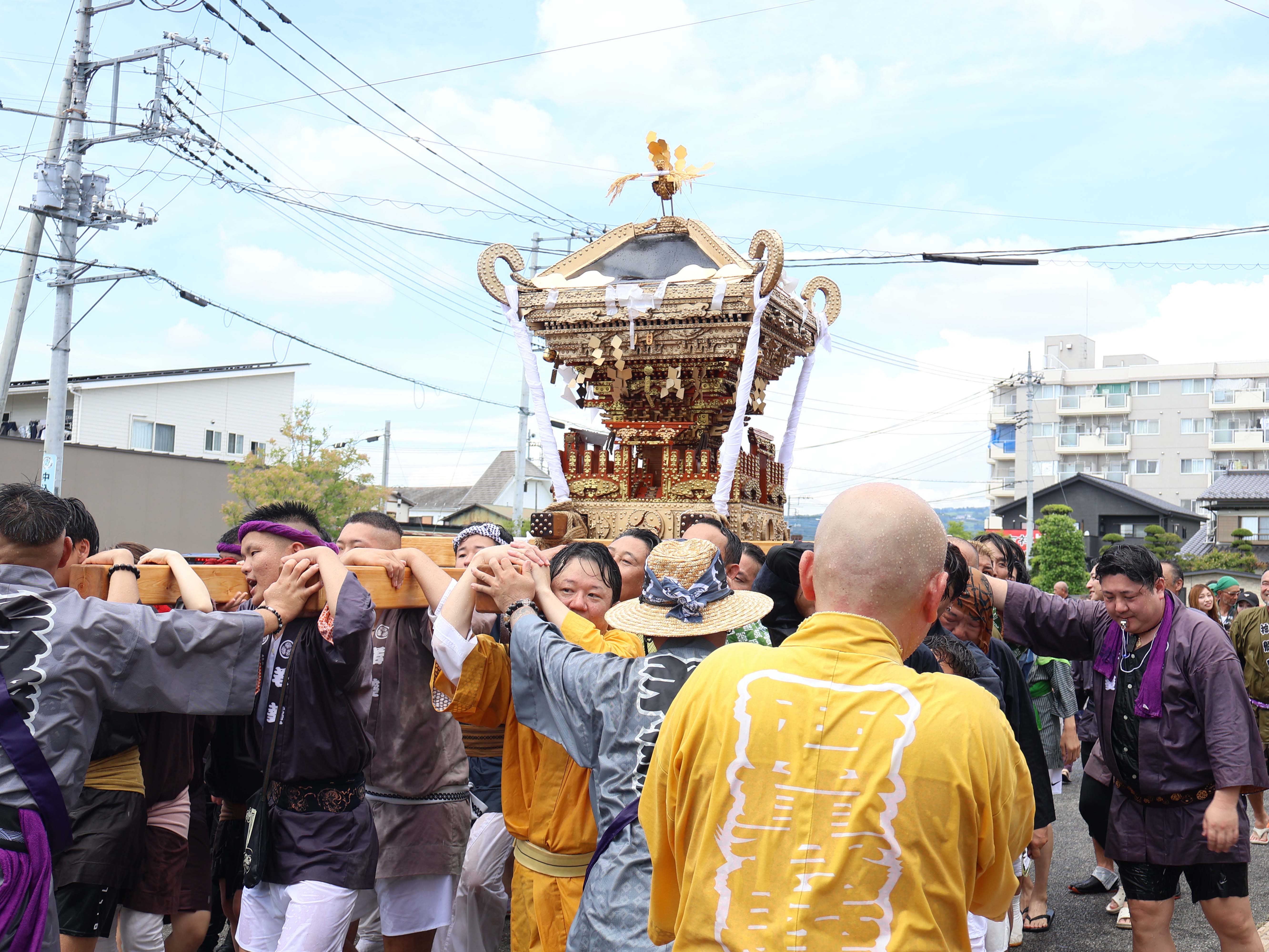 大下条地区を練り歩く神輿
