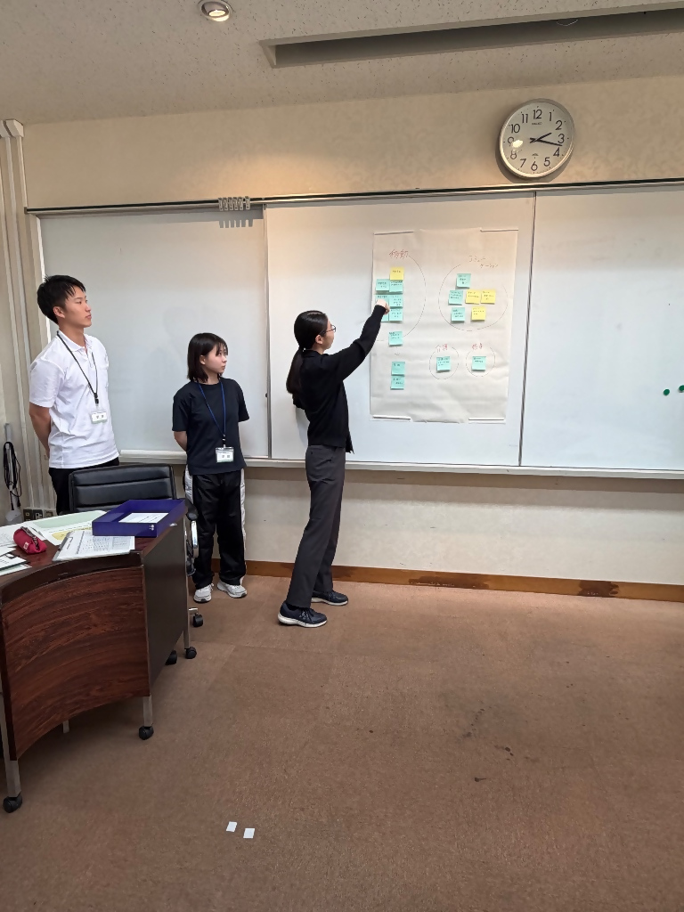 発表をする学生たち