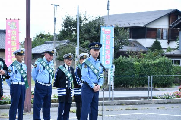 開始式甲斐署長あいさつ