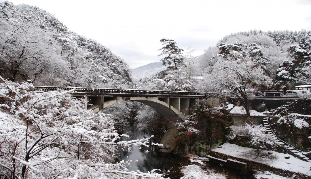 雪景色の昇仙峡